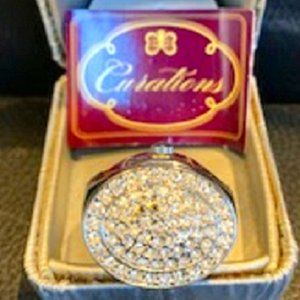 Curations Finger Ring Watch Unisex Flip-Open Oval Quartz Stainless Steel